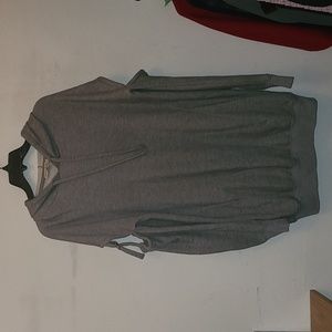 Express Slit Sleeve Hoodie Dress